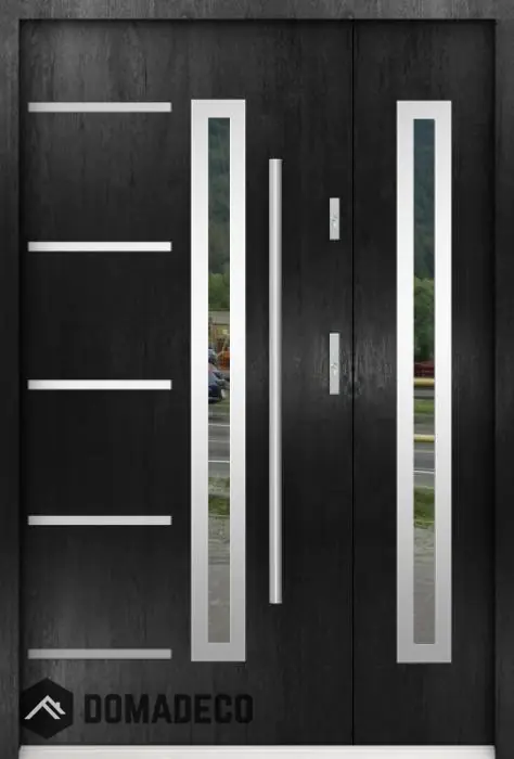 Sta Picard Duo - stainless steel front door with one side panel