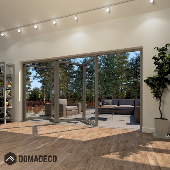 4 panels Aluminium Bifold Doors