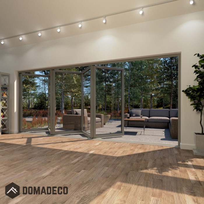 5 panels Aluminium Bifold Doors