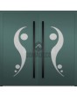 LIM 11E double - hinged aluminium double front door with glass
