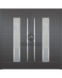 LIM 12C double - modern double aluminium front door with glass