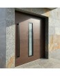 Wenge modern aluminum pivot front door