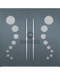 LIM 12E double - hinged aluminum double front door with circle glass