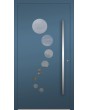 LIM 12E - modern aluminium front door with circles glass