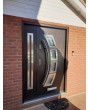 Wenge  stainless steel front door with one side panel