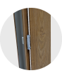 Linx - 1007x2030mm with frame (95cm door) black front door