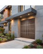 walnut modern double aluminum door