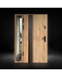 Sta Almeida Turners oak steel front door with left sidelight