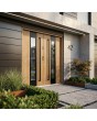 Turners oak stainless steel contemporary double door