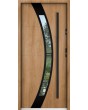 Sta Andromeda noir - single external metal door with black frame around glass