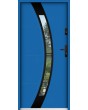 Sta Andromeda noir - single external metal door with black frame around glass
