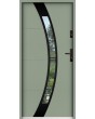 Sta Andromeda noir - single external metal door with black frame around glass