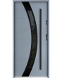 Sta Andromeda noir - single external metal door with black frame around glass
