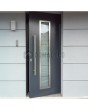 anthracite secure aluminium front doors with glass