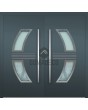 LIM AP15 double -  aluminium hinged double front door with glass
