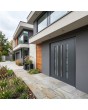 Anthracite energy-efficient aluminum double entry hinged door