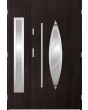 Sta Aries Duo - stainless steel front door with frame with side panel