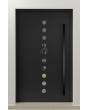 LIM Arlekin - aluminium front entrance door with ten small windows