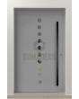 LIM Arlekin - aluminium front entrance door with ten small windows