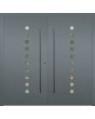 LIM Arlekin double - aluminium double front entrance door with glass circles