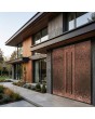 aluminium double hinged door covered with copper-plated stainless steel sheet
