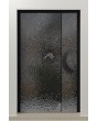 PIVOT B4 - aluminium pivot door covered with gray stainless steel sheet