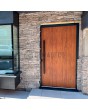 Golden oak solid aluminium front door