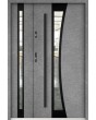 Sta Gemini Duo Noir - modern steel entrance door with side panel