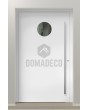 LIM Bila - exterior security aluminium door with circle window