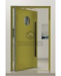 PIVOT Bila -  exterior aluminium pivot door with circular glass