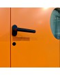 LIM Bila - exterior security aluminium door with circle window