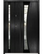 Sta Gemini Duo Noir - modern steel entrance door with side panel