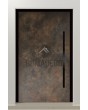 PIVOT Bruno - aluminium pivot door covered with rust sintered quartz