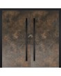 LIM Bruno double - double aluminium front door covered with rust sintered quartz
