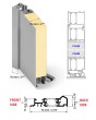 Aluminum LIM Double door with left and right glass panel / sidelight
