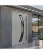 silver modern aluminum door