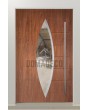 PIVOT C11 - aluminium exclusive pivot door with with oval glass