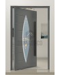 PIVOT C11 - aluminium exclusive pivot door with with oval glass