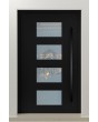 LIM C2 - aluminium entry hinged door with four glass