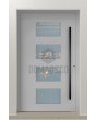 LIM C2 - aluminium entry hinged door with four glass