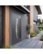Anthracite aluminium entry door with glass