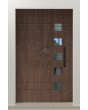 PIVOT C23 - slim frame aluminum pivot front door with five glass