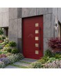 red custom modern aluminum entry door