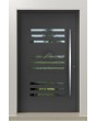 LIM C24 - modern aluminium entrance door with horizontal windows