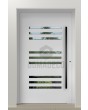 LIM C24 - modern aluminium entrance door with horizontal windows