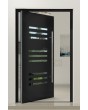 PIVOT C24 - aluminium pivot front door with vertical windows