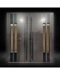 Bronze front entrance aluminum double door