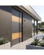 LIM C5 - aluminium front door with wooden decor