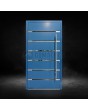 Blue modern front aluminium door