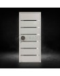 White modern front aluminium door